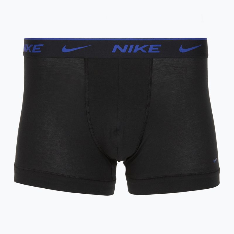 Boxer da uomo Nike Everyday Cotton Stretch Trunk 3 paia nero lig crim/des och/deep night logo in vita 4