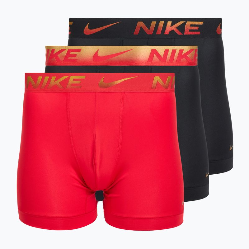 Boxer da uomo Nike Dri-Fit Essential Micro Boxer Brief 3 paia university red/nero/nero metallic grdient wb