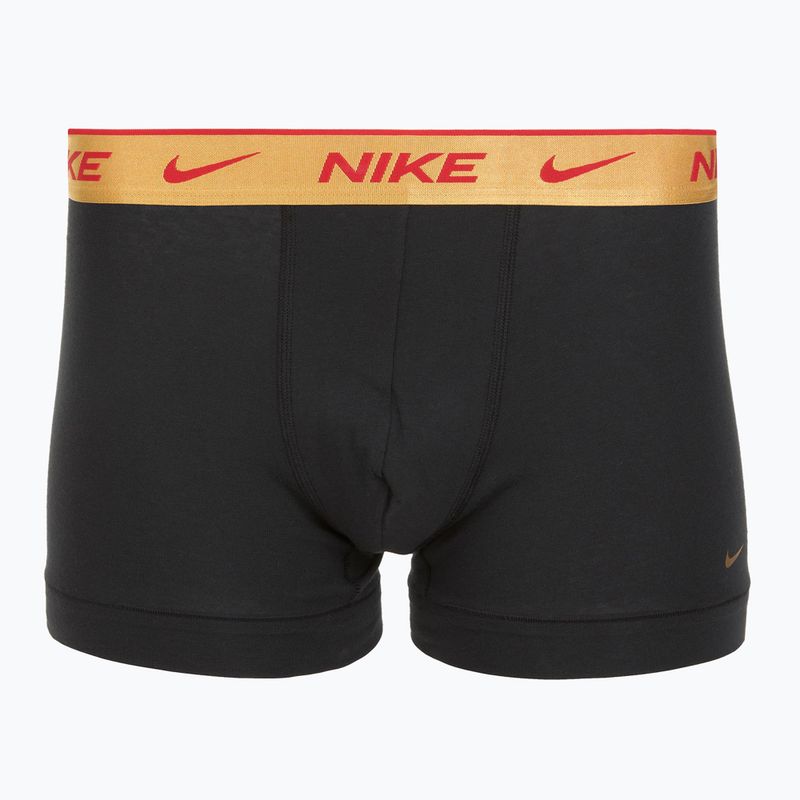 Uomo Nike Everyday Cotton Stretch Trunk boxer 3 paia blk/university red/wheat gold/nero high shine wb 2