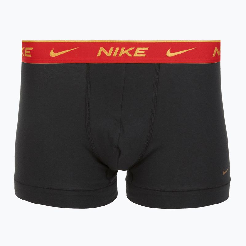 Uomo Nike Everyday Cotton Stretch Trunk boxer 3 paia blk/university red/wheat gold/nero high shine wb 3