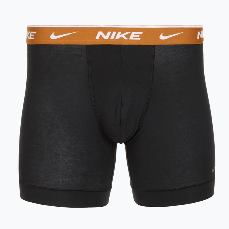 Uomo Nike Everyday Cotton Stretch boxer 3 paia nero light crimsn/desrt ochre/nero in vita 2