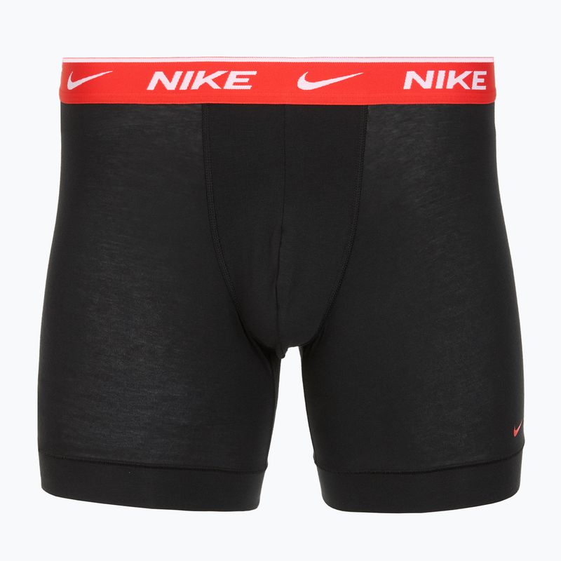Uomo Nike Everyday Cotton Stretch boxer 3 paia nero light crimsn/desrt ochre/nero in vita 3
