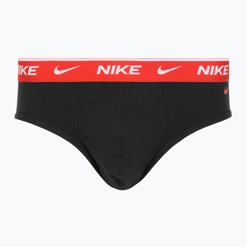 Uomo Nike Everyday Cotton Stretch Brief 3 paia nero light crimson/desert ochre/nero wb 2
