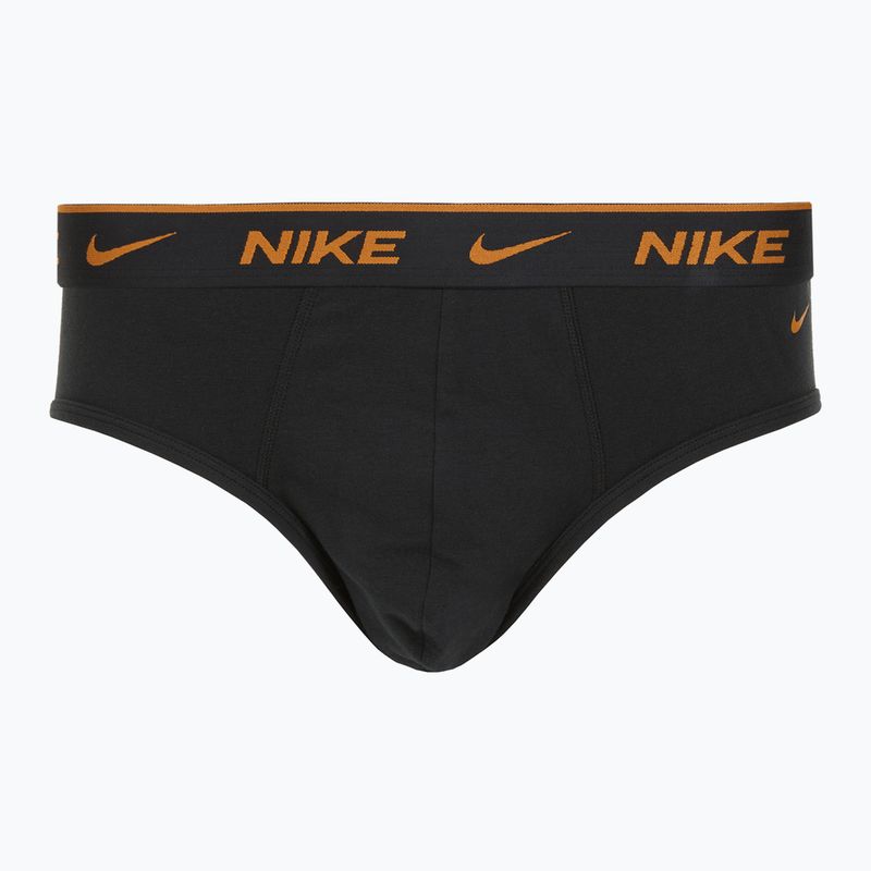 Uomo Nike Everyday Cotton Stretch Brief 3 paia nero light crimson/desert ochre/nero wb 4