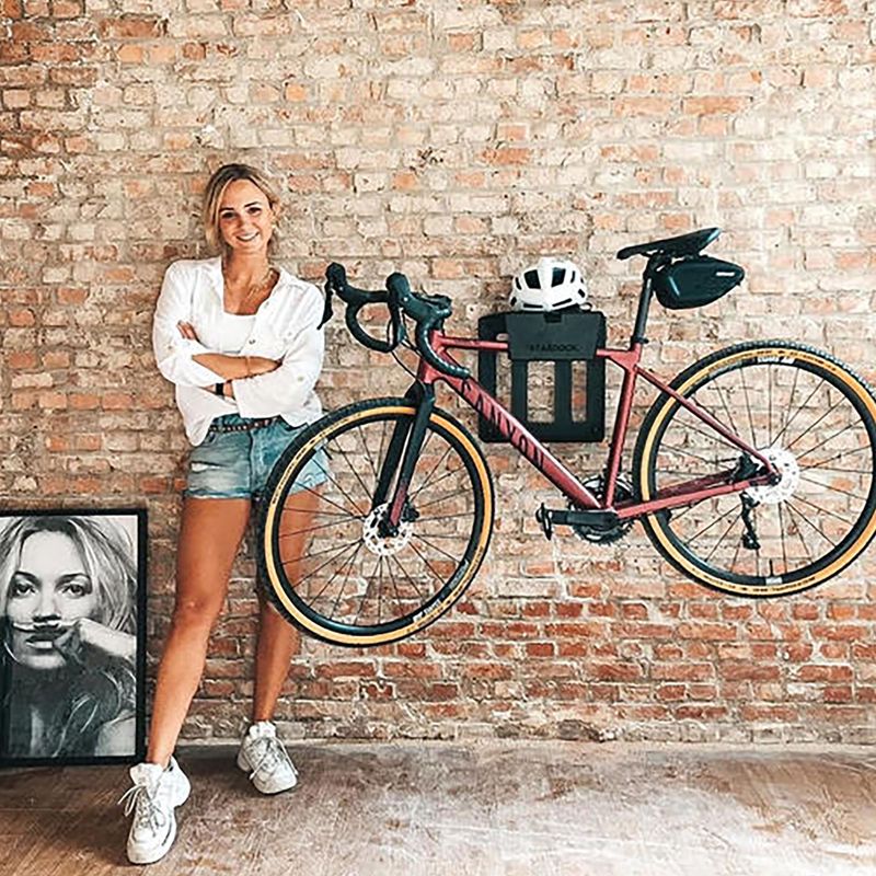 STASDOCK Gancio per bicicletta nero felice 5