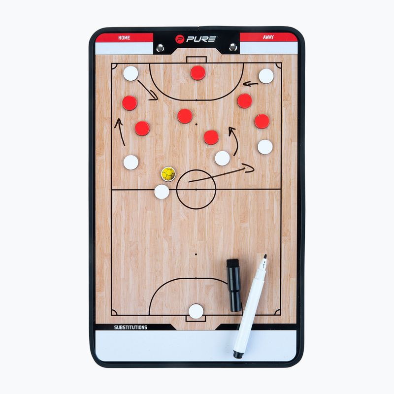 Pure2Improve tavola tattica da futsal bianca e marrone 3876 3