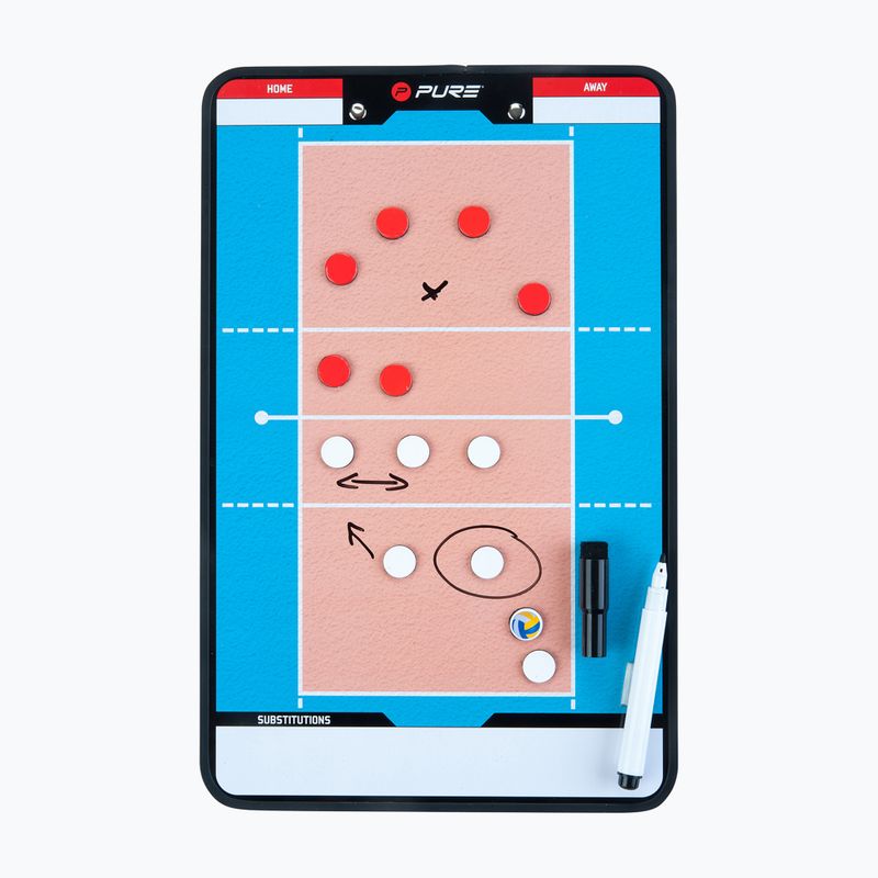 Pure2Improve tavola tattica da pallavolo bianca e marrone 2134