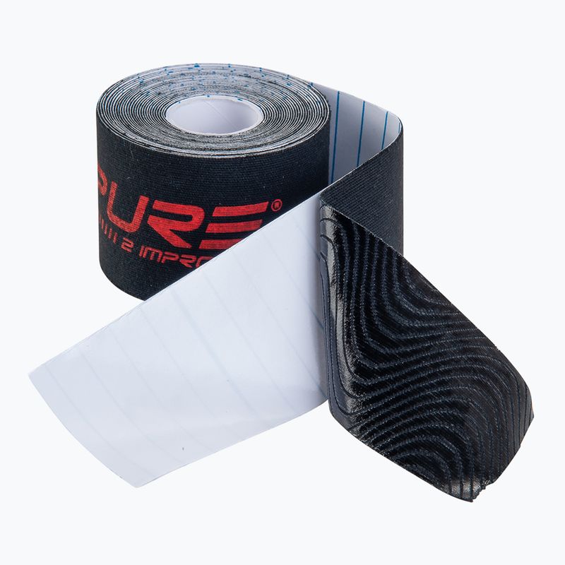 Pure2Improve nastro per kinesiotaping nero/rosso 2