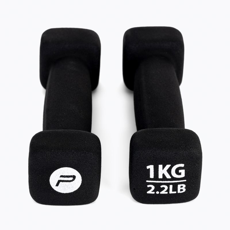Manubri in neoprene da 1 kg Pure2Improve nero P2I201390 3