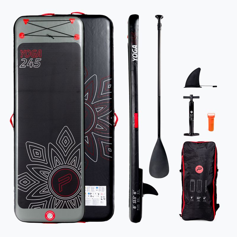 Pure4Fun SUP Yoga board nero/rosso/grigio