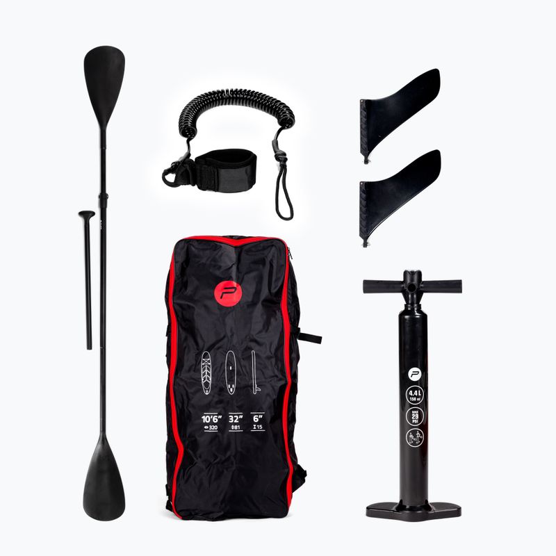 WindSUP Pure4Fun Wind SUP tavola a vela nero/bianco/rosso/grigio 12