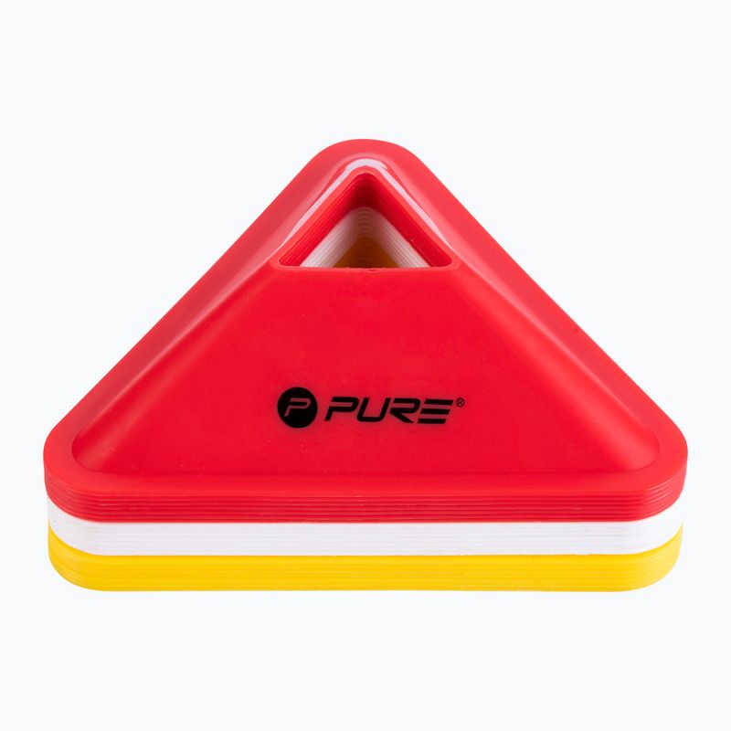 Pure2Improve Triangle Training Cones Set 20 pezzi bianco/rosso/giallo 2