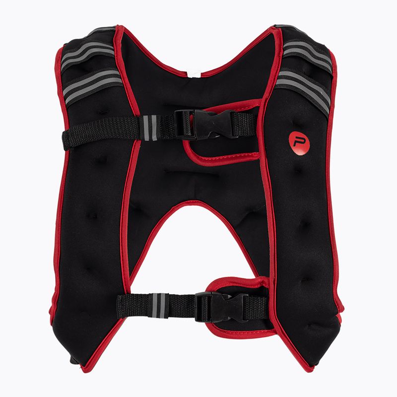 Pure2Improve P2I202320 Gilet pesato 10 kg nero e rosso P2I202320 Gilet da allenamento