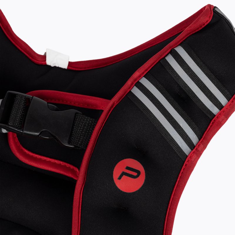Pure2Improve P2I202320 Gilet pesato 10 kg nero e rosso P2I202320 Gilet da allenamento 3