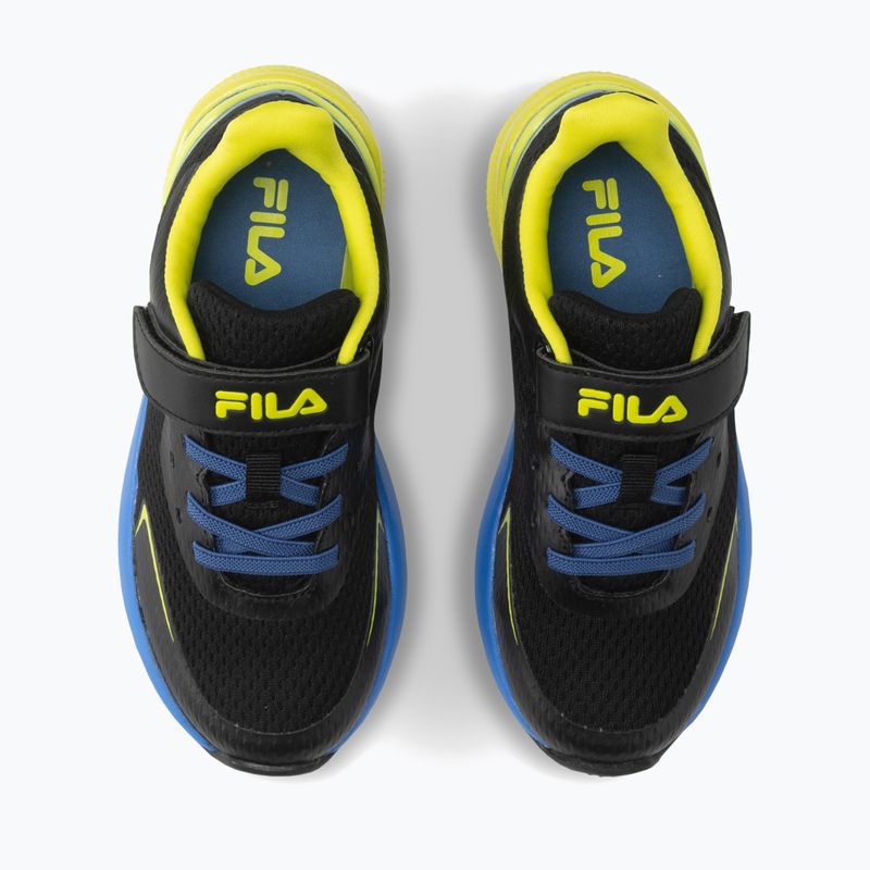 FILA Crusher V nero / blu vallarta scarpe da bambino 4