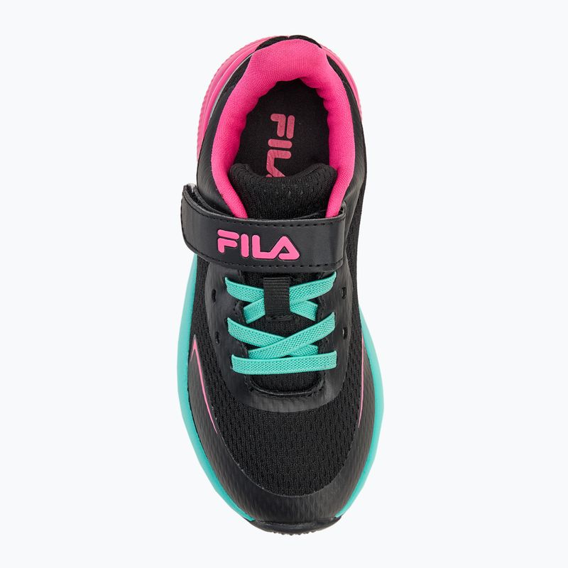 FILA Crusher V nero / rosa glo scarpe da bambino 5