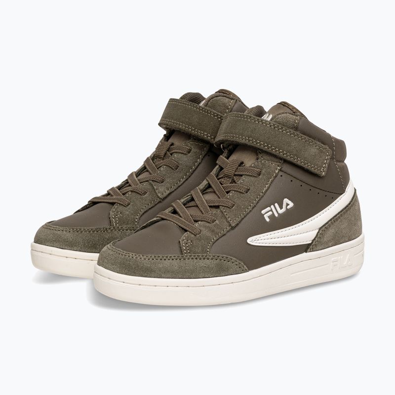 Scarpe da bambino FILA Crew Velcro Mid olive night 2