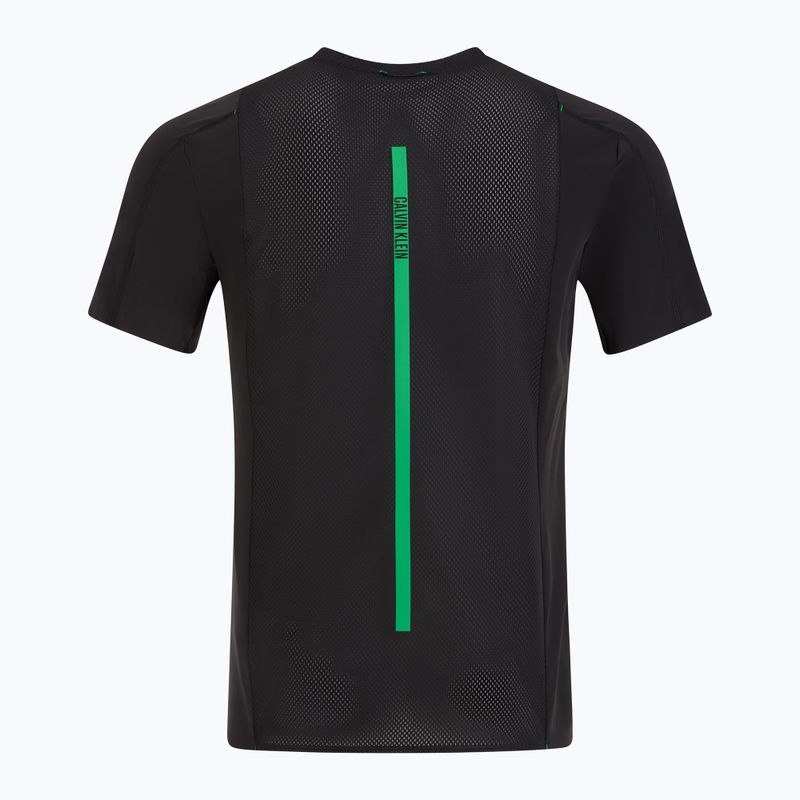 Calvin Klein LVGMS5K188 Uomo Maglietta con logo Baselayer nero/verde blosson 2