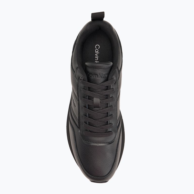 Calvin Klein scarpe da uomo HM0HM01897 Low Prof Runn Laceup Tape Triple Black 5