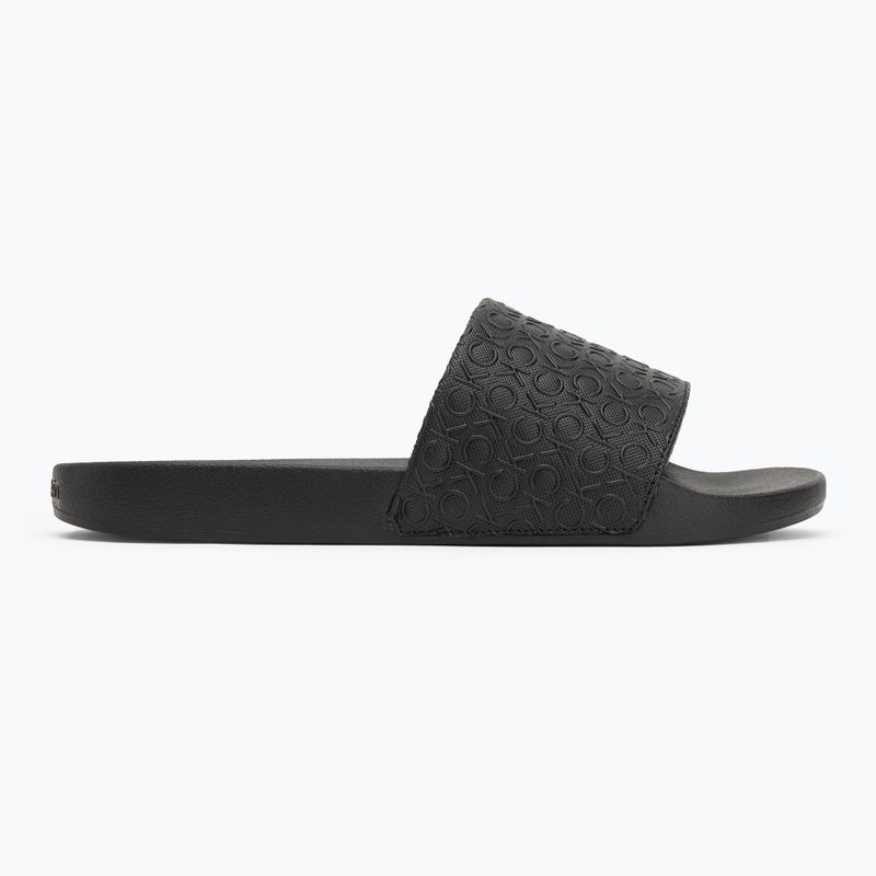 Calvin Klein infradito da uomo HM0HM01968 Pool Slide Mono Triple Black 2