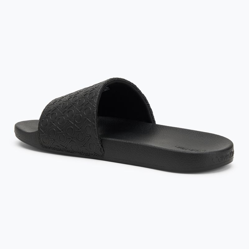 Calvin Klein infradito da uomo HM0HM01968 Pool Slide Mono Triple Black 3