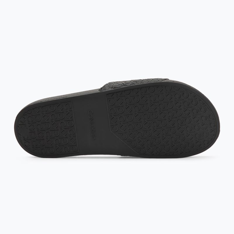 Calvin Klein infradito da uomo HM0HM01968 Pool Slide Mono Triple Black 4