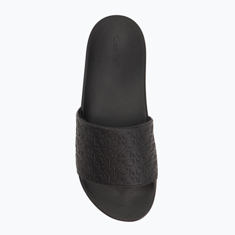 Calvin Klein infradito da uomo HM0HM01968 Pool Slide Mono Triple Black 5