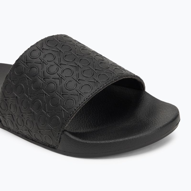 Calvin Klein infradito da uomo HM0HM01968 Pool Slide Mono Triple Black 7