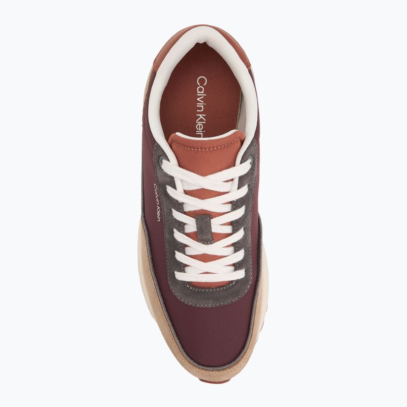 Calvin Klein scarpe da uomo HM0HM01714 Low Top Lace Up Repreve Mix Silver Mink/Vineyard Wine 5