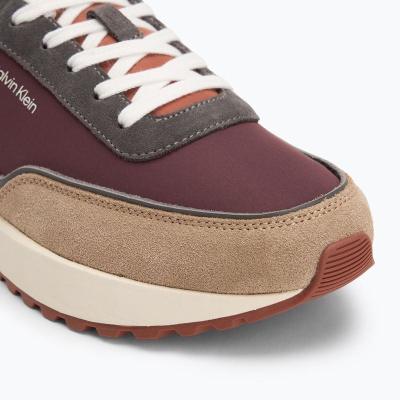 Calvin Klein scarpe da uomo HM0HM01714 Low Top Lace Up Repreve Mix Silver Mink/Vineyard Wine 7