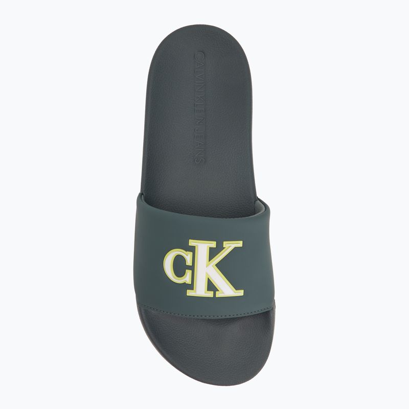 Infradito Calvin Klein YM0YM01281 Jelly Mono PU Seaside Aqua/Bianco Uomo 5