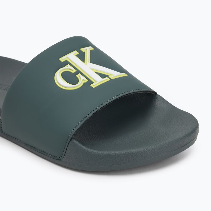Infradito Calvin Klein YM0YM01281 Jelly Mono PU Seaside Aqua/Bianco Uomo 7