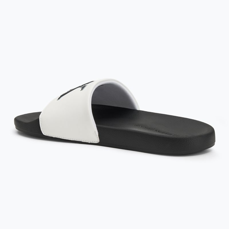 Calvin Klein infradito uomo YM0YM01281 Jelly Mono PU Bright White/Black 3