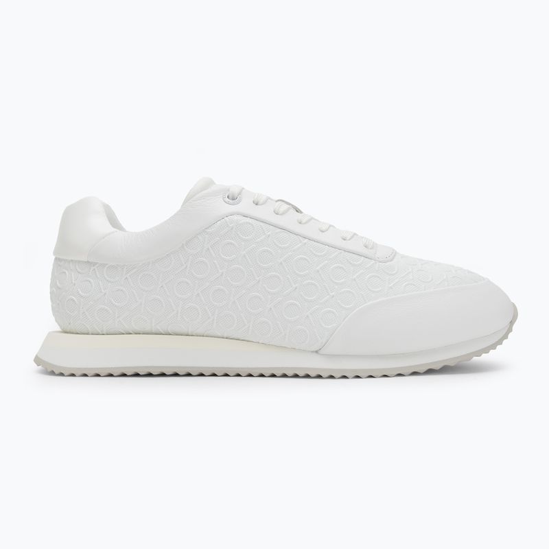 Calvin Klein Scarpe Donna HW0HW02574 Runner Lace Up Mono Pu Triple Bright White 2
