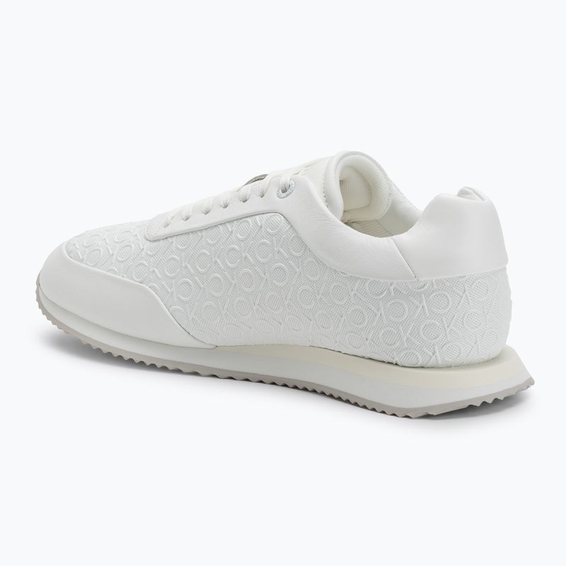 Calvin Klein Scarpe Donna HW0HW02574 Runner Lace Up Mono Pu Triple Bright White 3