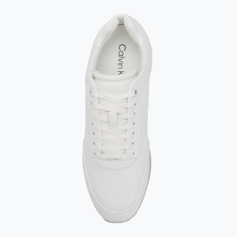 Calvin Klein Scarpe Donna HW0HW02574 Runner Lace Up Mono Pu Triple Bright White 5
