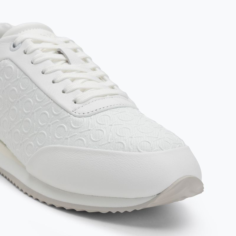 Calvin Klein Scarpe Donna HW0HW02574 Runner Lace Up Mono Pu Triple Bright White 7