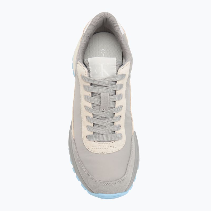 Calvin Klein scarpe donna YW0YW01852 Hike Runner Mg Nylon Mix formale grigio/uovo crema/bianco 5