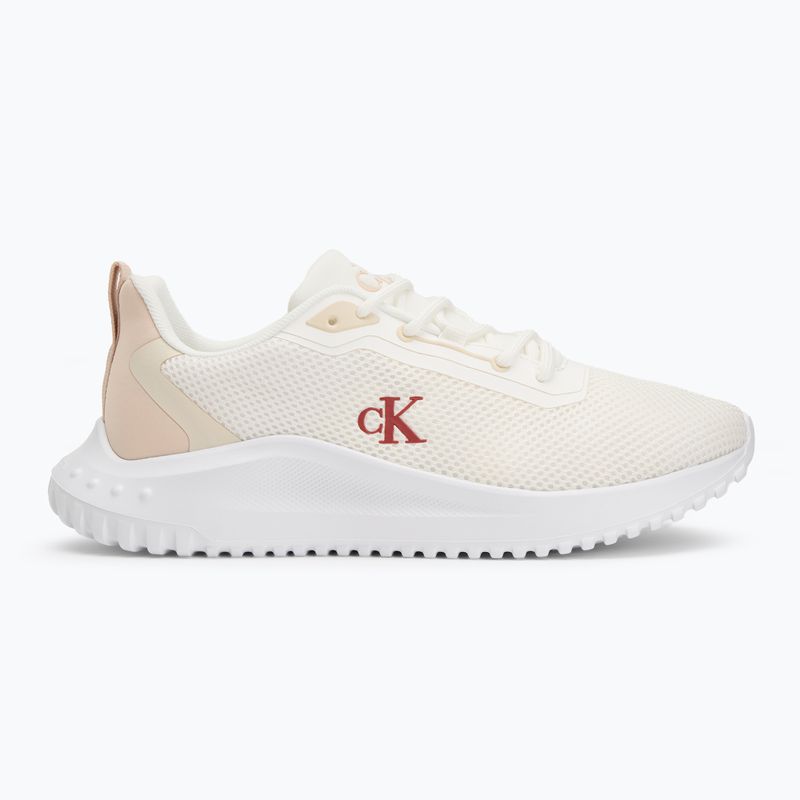 Calvin Klein scarpe donna YW0YW01851 Eva Runner L-Up Mix Mesh Logo Ck bianco brillante/nero 2