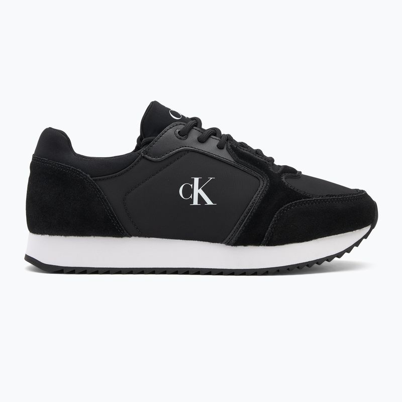 Scarpe da donna Calvin Klein YW0YW01644 Runner Laceup Sock Mg Nylon Mix nero 2