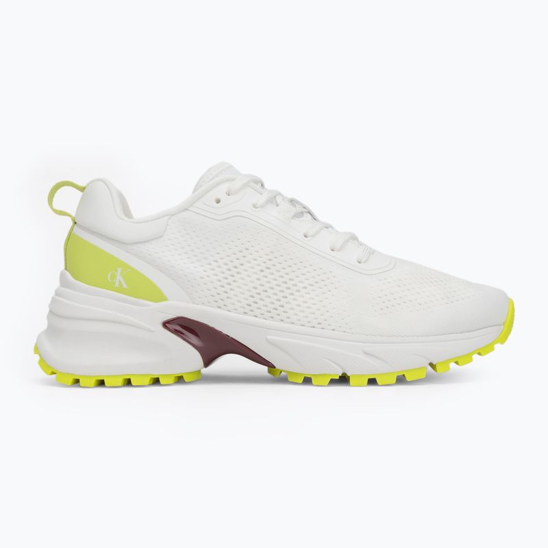 Calvin Klein scarpe donna YW0YW01856 Hike Runner Mg Tech Knit bianco brillante wild lime/andora 2