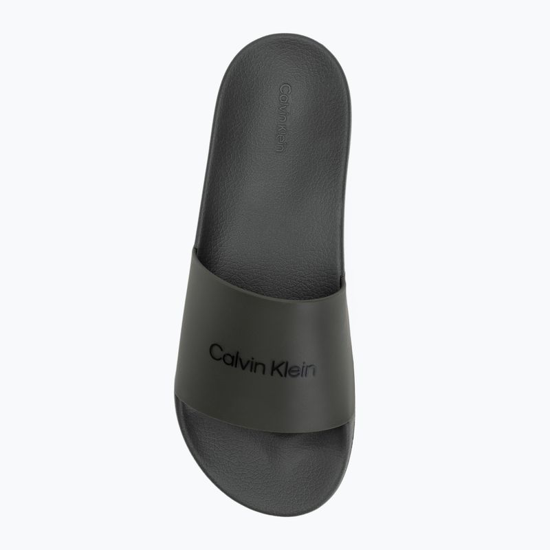 Calvin Klein infradito uomo HM0HM00455 Pool Slide Gomma oliva scuro 5
