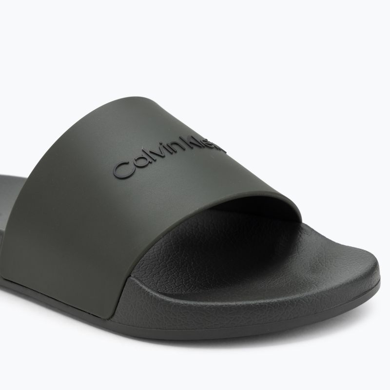 Calvin Klein infradito uomo HM0HM00455 Pool Slide Gomma oliva scuro 7