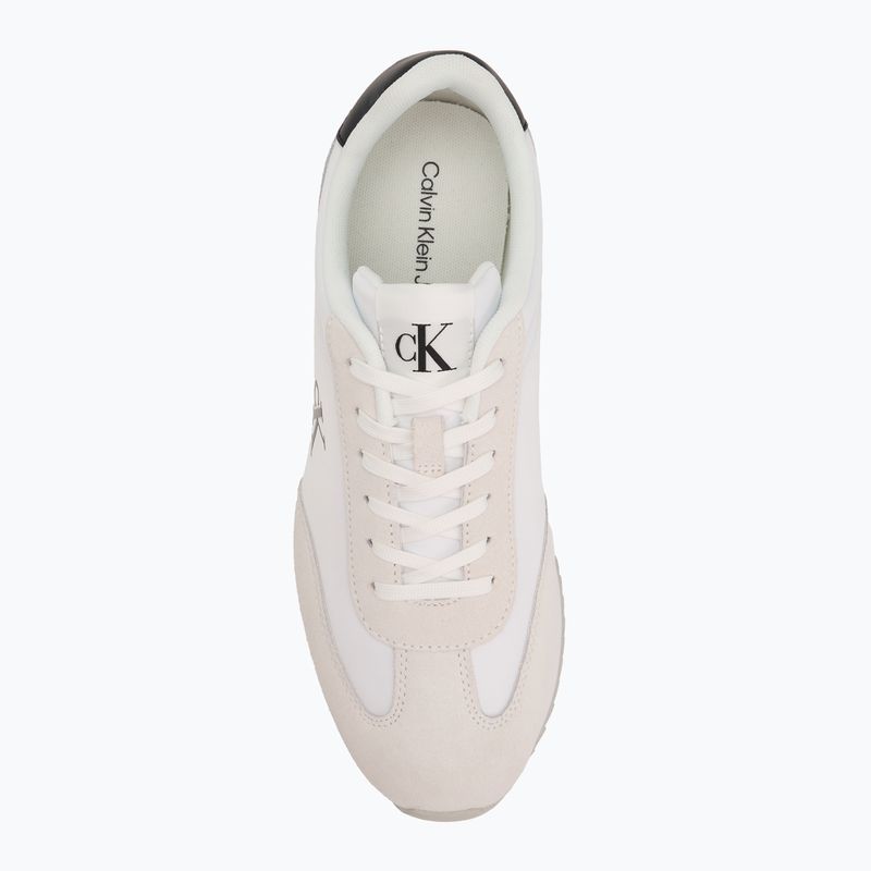 Calvin Klein scarpe da uomo YM0YM01325 Retro Runner Lace Up Ny-Su Bianco/Nero brillante 5