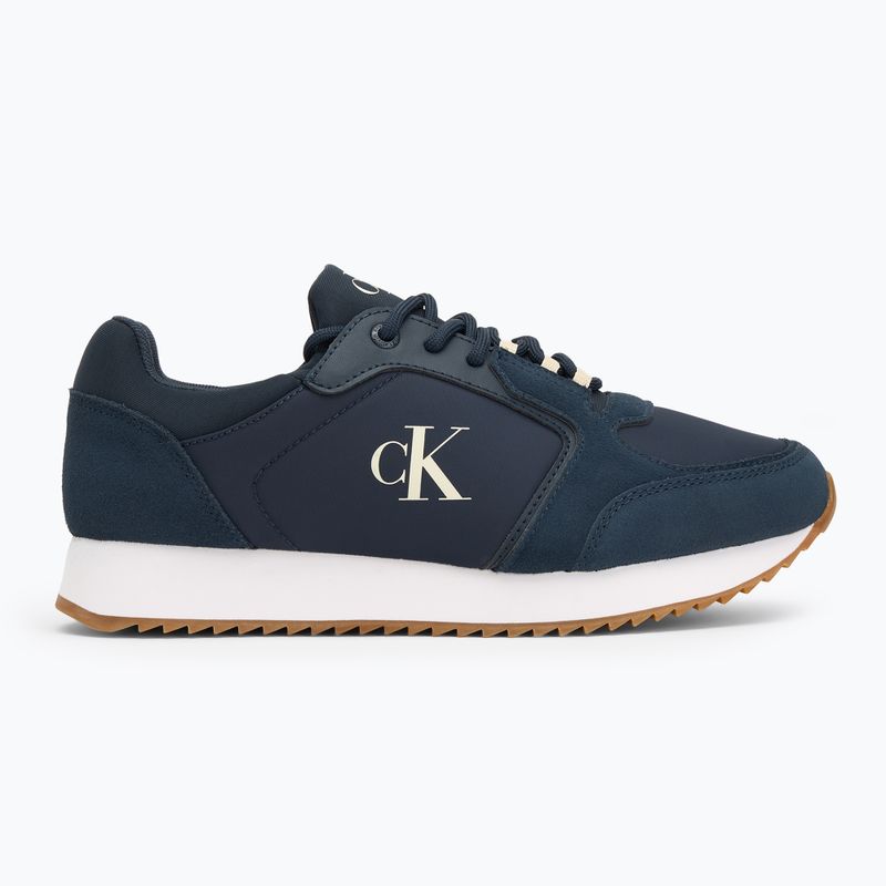 Scarpe da uomo Calvin Klein YM0YM01326 Retro Runner Sock Lace Up Ny-Su Calvin Navy/Bright White/Gum 2