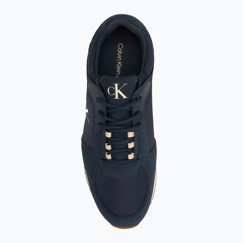 Scarpe da uomo Calvin Klein YM0YM01326 Retro Runner Sock Lace Up Ny-Su Calvin Navy/Bright White/Gum 5