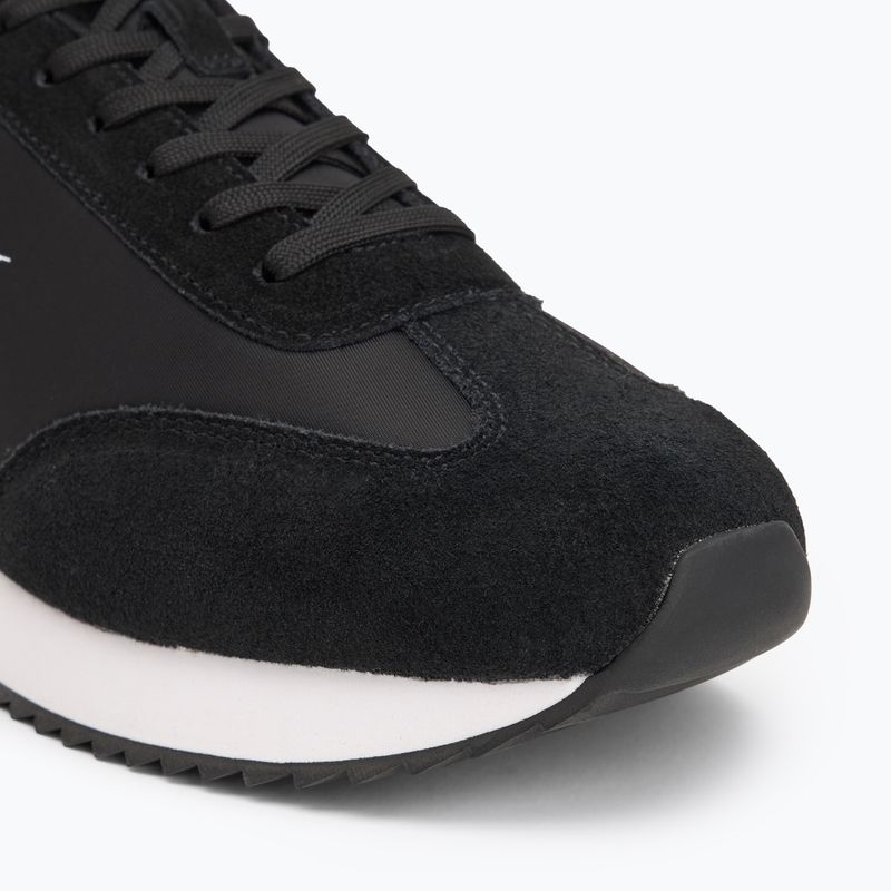 Calvin Klein scarpe da uomo YM0YM01325 Retro Runner Lace Up Ny-Su Nero/Bianco brillante 7