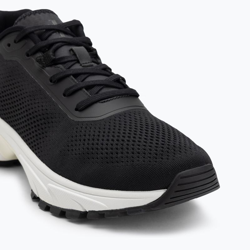 Calvin Klein scarpe da uomo YM0YM01284 Hike Runner Tech Knit Nero/Bianco brillante 7