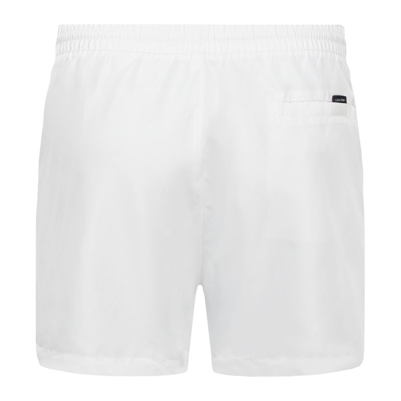 Pantaloncini da bagno Calvin Klein Medium con coulisse da uomo, bianco 2