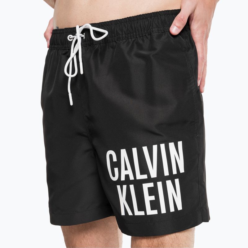 Pantaloncini da bagno Calvin Klein Medium con coulisse da uomo, nero 7